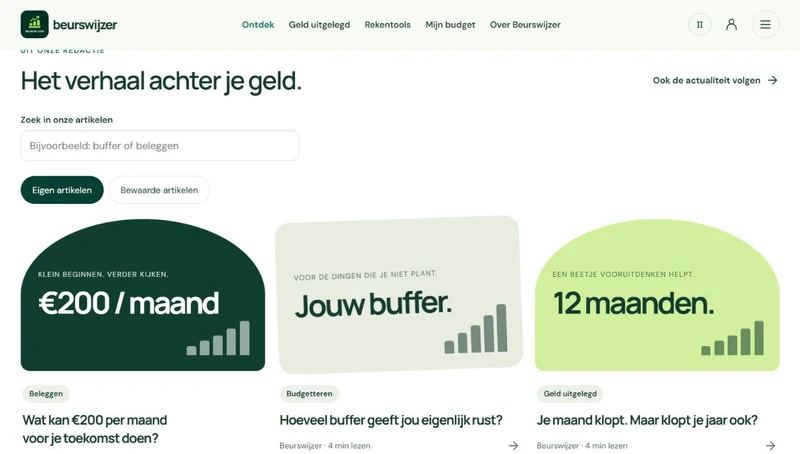 Beurswijzer-artikelen over maandinleg, een buffer en je jaarbudget